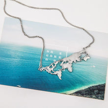 Load image into Gallery viewer, Flat World Map Necklace (Pack of 10)