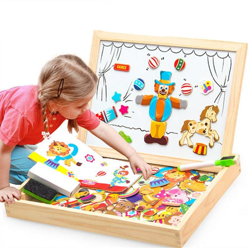 Magnetic Wooden Puzzle Figure