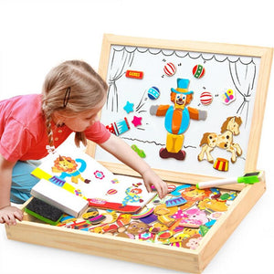 Magnetic Wooden Puzzle Figure