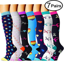 Load image into Gallery viewer, Compression Socks (7/8 Pairs) for Women &amp; Men