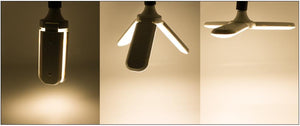 Foldable Fan Blade LED Light Bulb