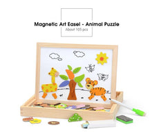 Load image into Gallery viewer, Magnetic Wooden Puzzle Figure