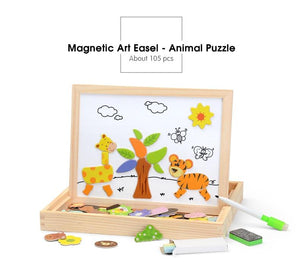 Magnetic Wooden Puzzle Figure