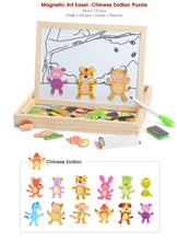 Load image into Gallery viewer, Magnetic Wooden Puzzle Figure