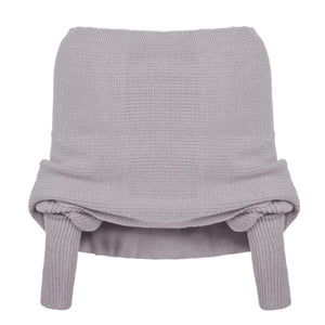 Knitted Wrap Scarf With Sleeves