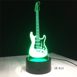 3D LED Electric Guitar Lamp