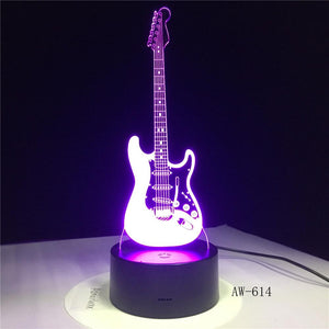 3D LED Electric Guitar Lamp