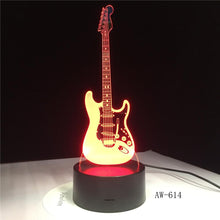 Load image into Gallery viewer, 3D LED Electric Guitar Lamp