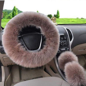 Steering Wheel Fur Cover