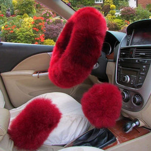 Steering Wheel Fur Cover