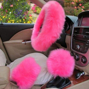 Steering Wheel Fur Cover