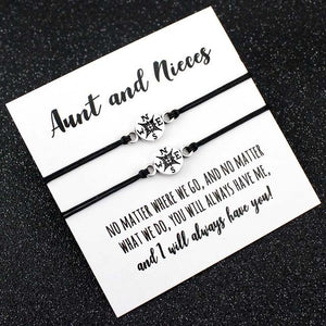 Set of 2 Mother Daughters Compass Bracelets